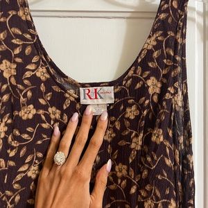 90s flowery maxi dress